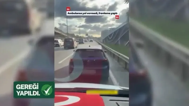 Ambulansa Yol Vermeyene Şok Ceza! İşte O Anlar!